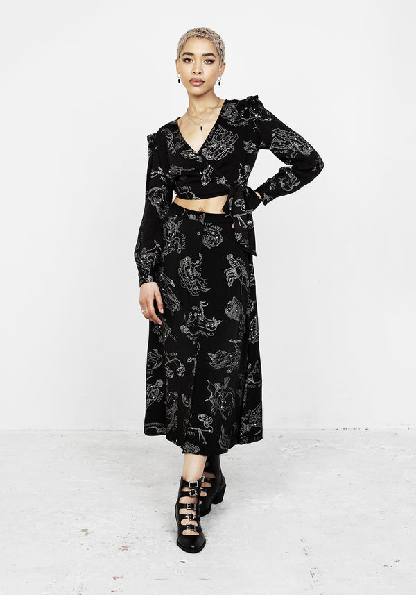 Zodiac Maxi Wrap Dress – Disturbia